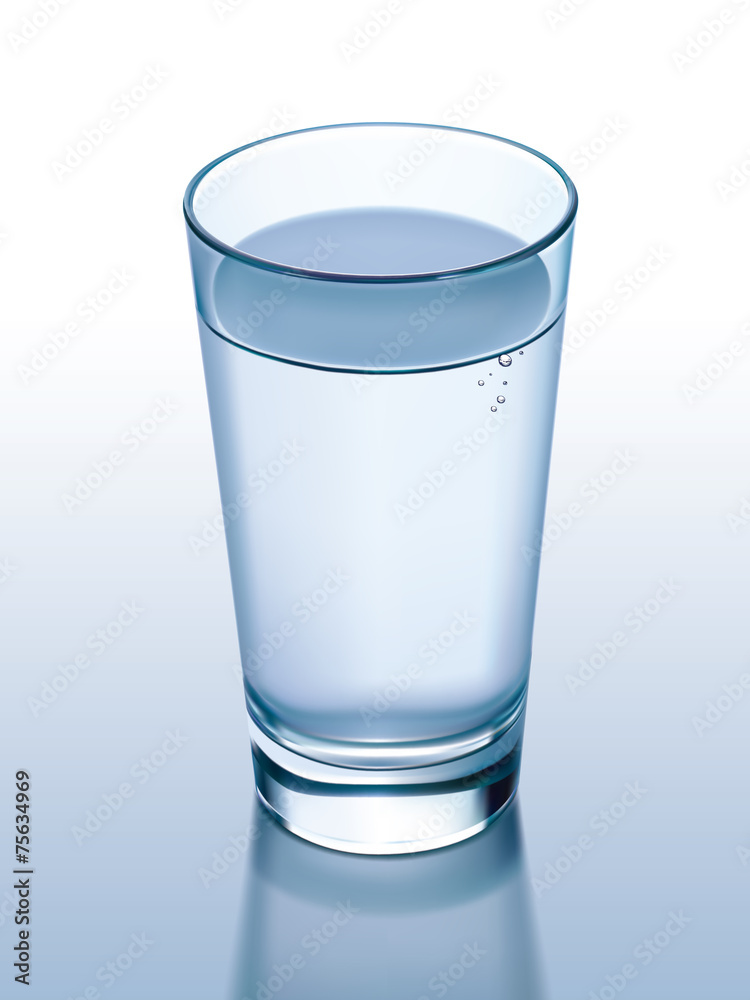 Glass with water isolated. Vector illustration Glass with water isolated. Vector illustration
