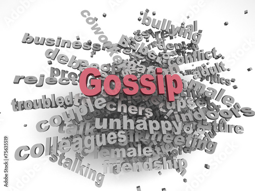3d image Gossip issues concept word cloud background
