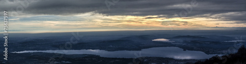 Lake of Varese, landscape at sunset