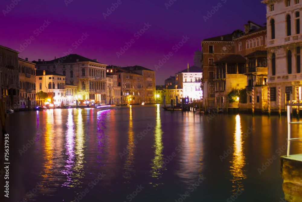 Venice grand canal by night