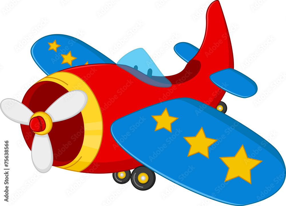 Air plane cartoon Stock Vector | Adobe Stock