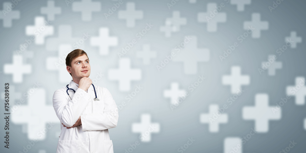 Thoughtful doctor Thoughtful doctor