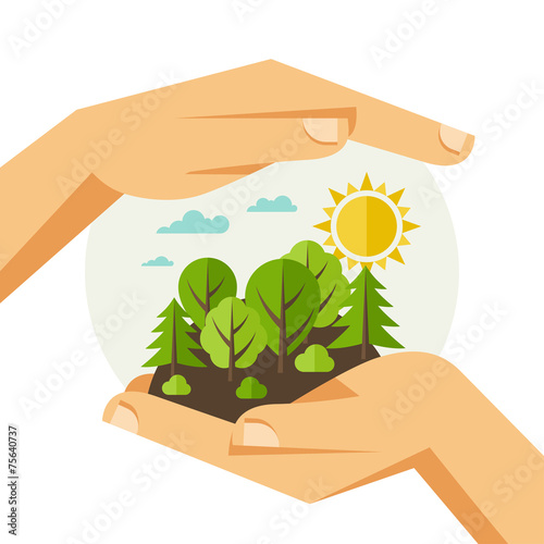 Ecology protection concept illustration.