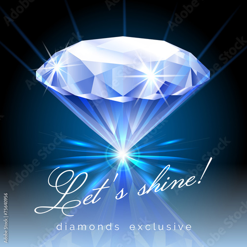 Graphic of Shining Diamond with Text