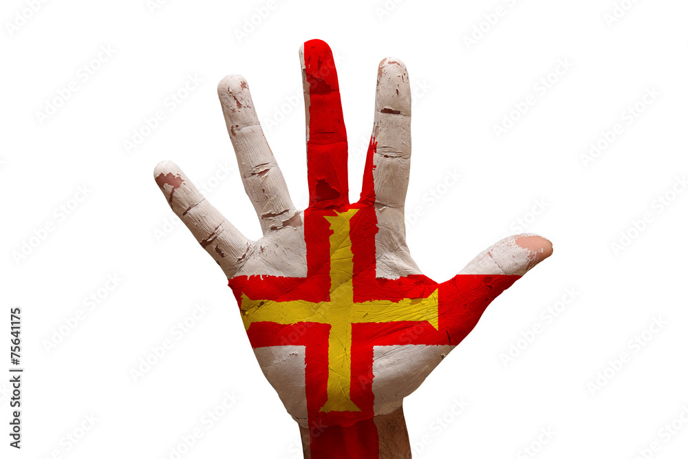 Obraz premium palm flag guernsey