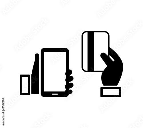 mobile phone and credit card icons