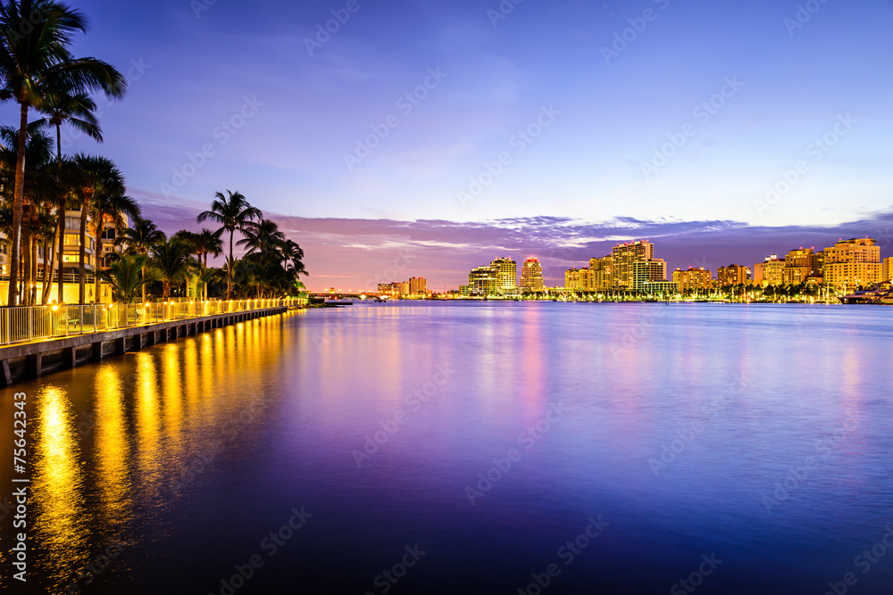 West Palm Beach, Florida on the Intracoastal Waterway