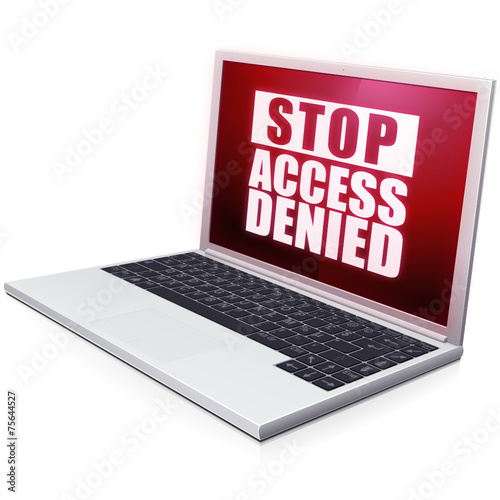 Access denied on a laptop