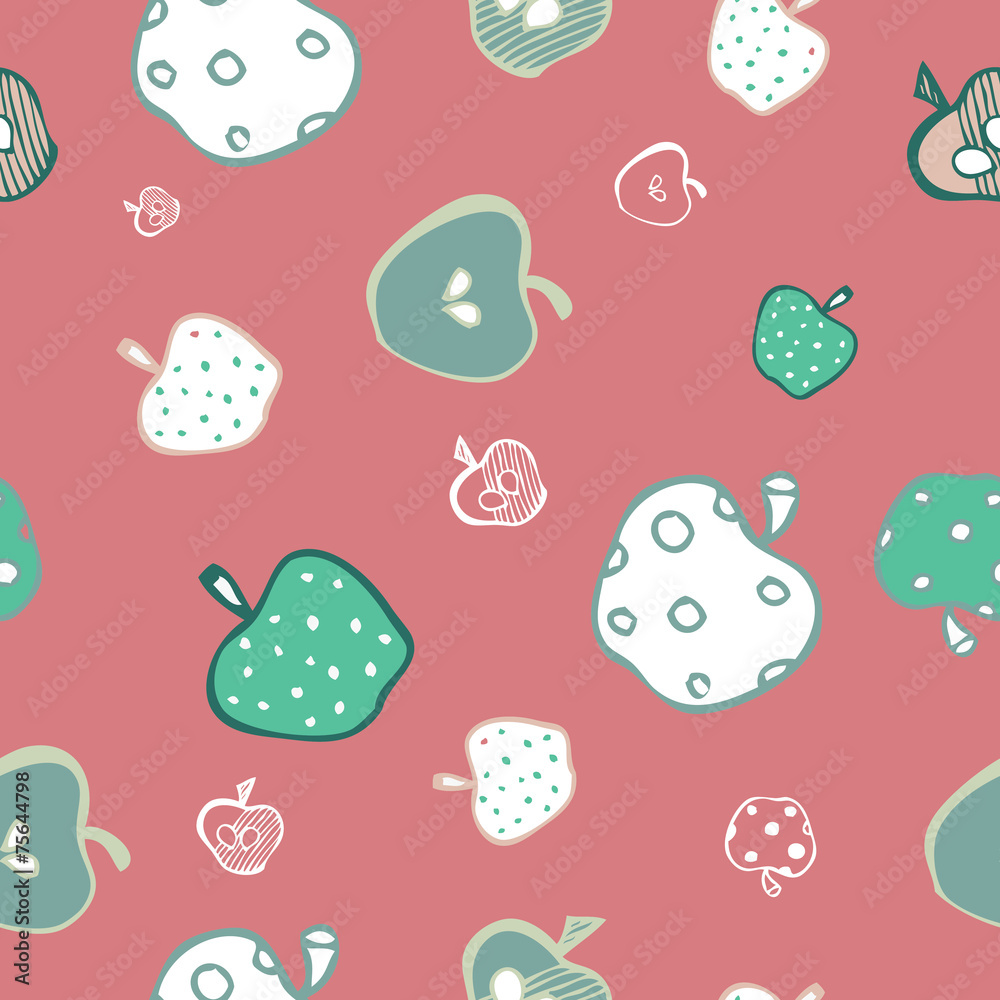 Seamless many apples pattern Seamless many apples pattern