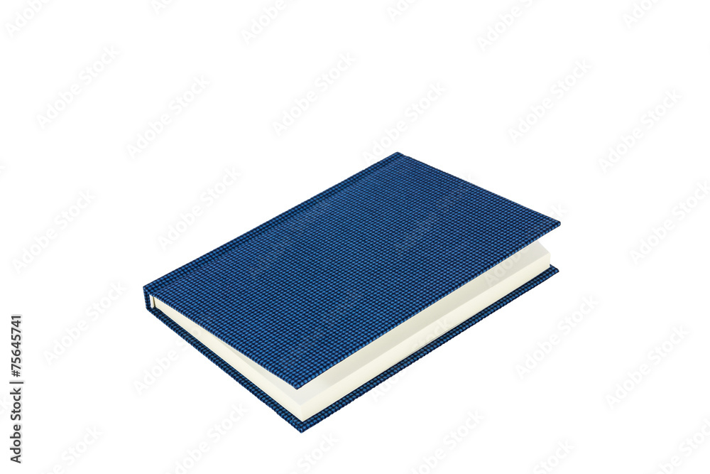 Blue notebook isolated on white background Blue notebook isolated on white background