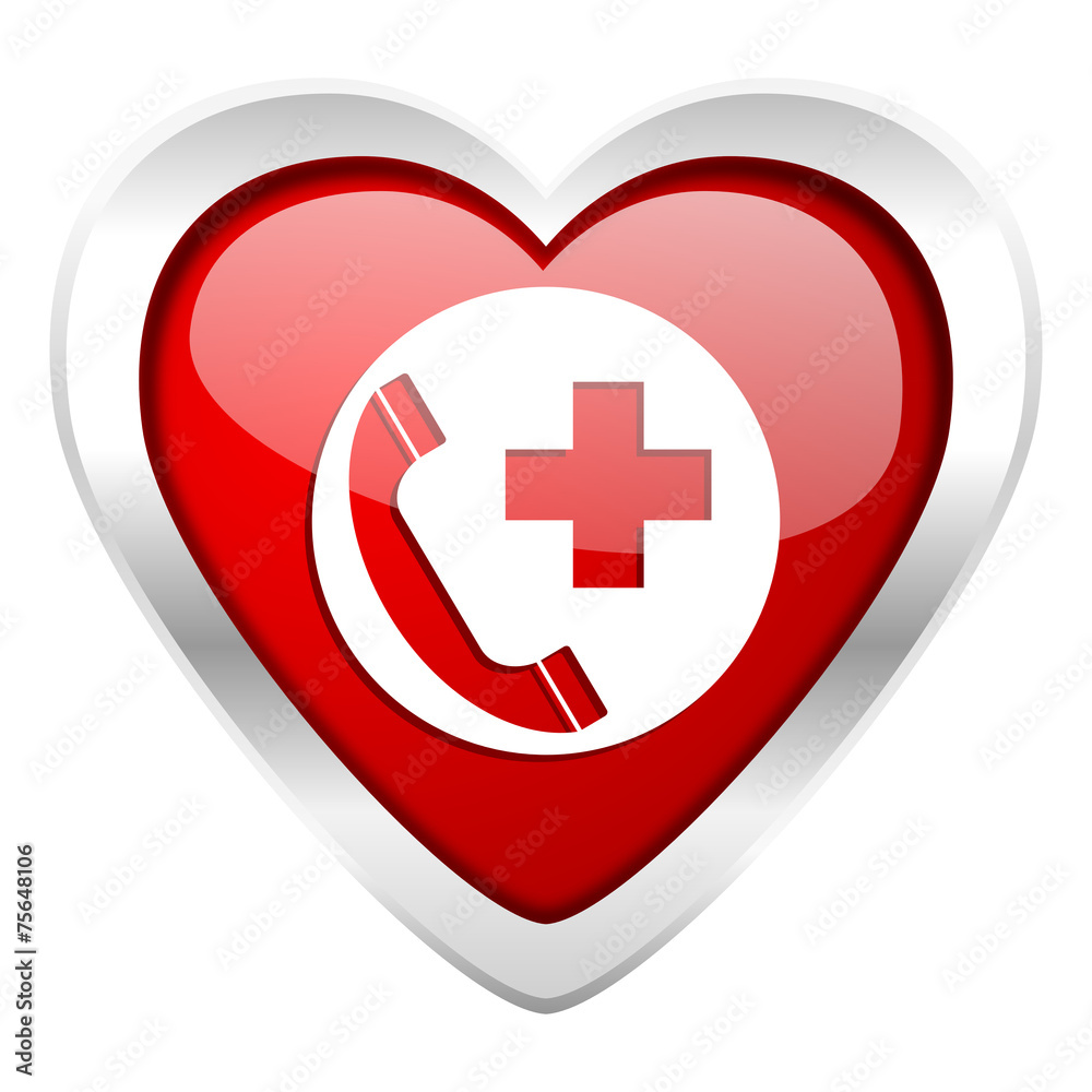 Obraz premium emergency call valentine icon