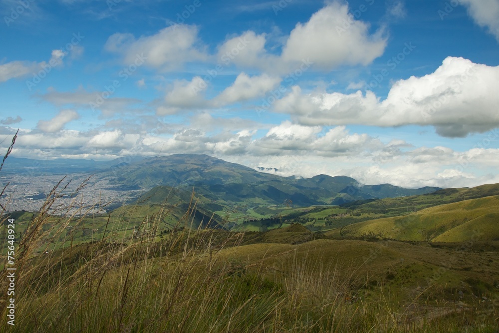 Overview of Quito from the Mountain