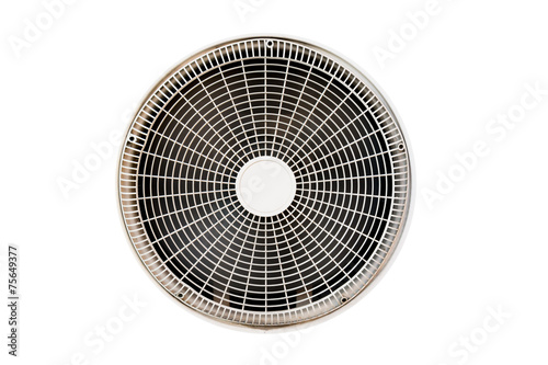Air conditioning fan in active isolated on white