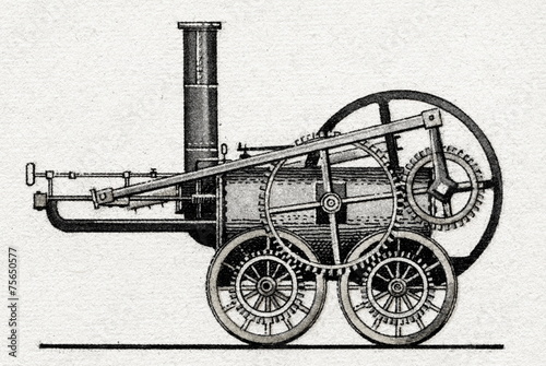 Coalbrookdale flywheel locomotive by Trevithick, 1804