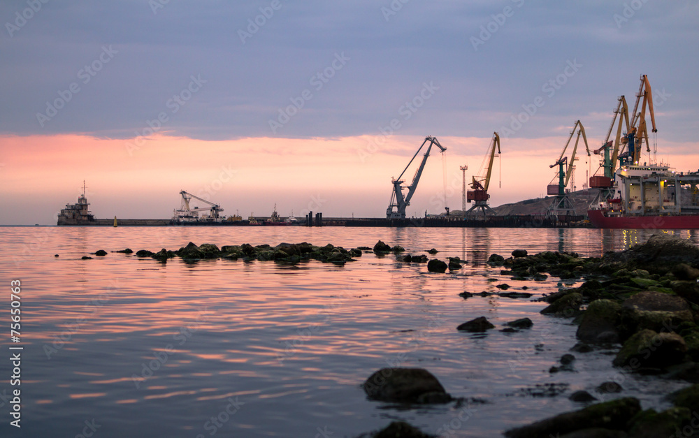 Port in Feodosia, Russia
