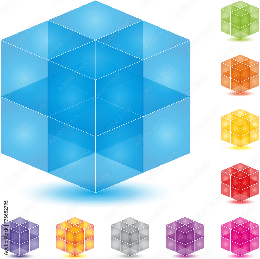 Logo, Cube, Quader, Kube, Würfel Stock-Vektorgrafik | Adobe Stock