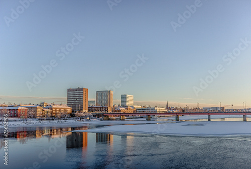 The City of Umea, Sweden in Winter