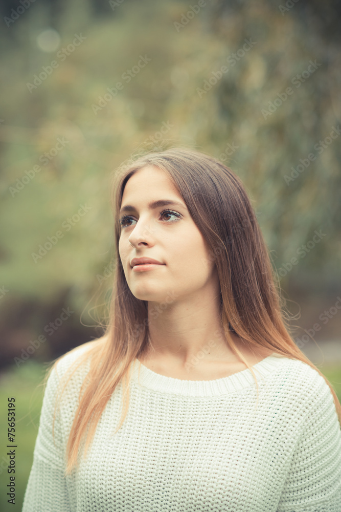 young beautiful woman girl autumn young beautiful woman girl autumn