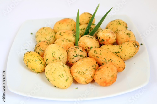 Roasted garlic potatoes