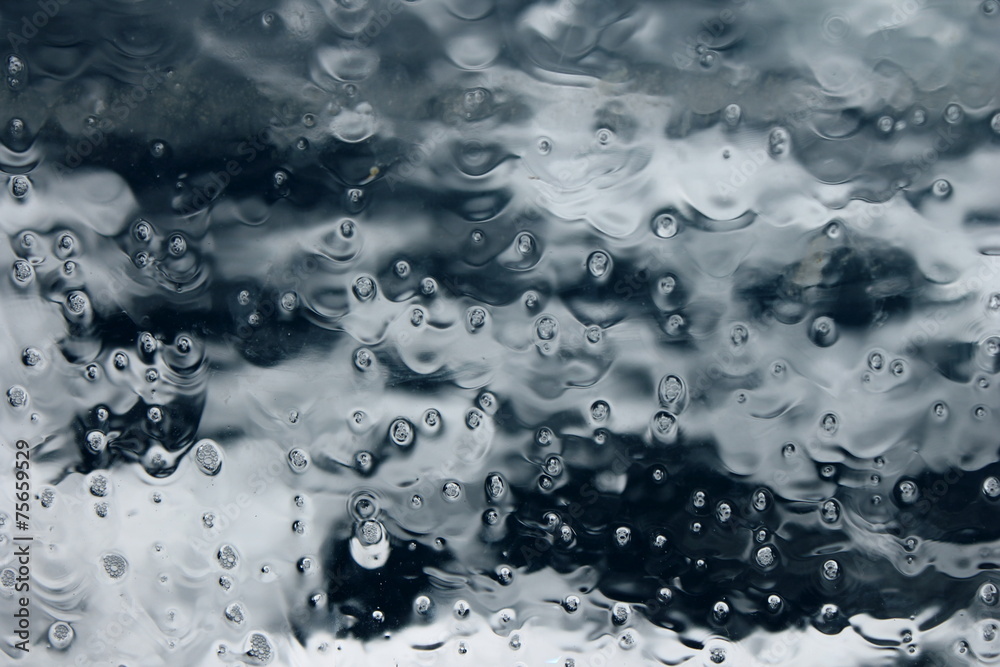 ocean wave spray at boat window
