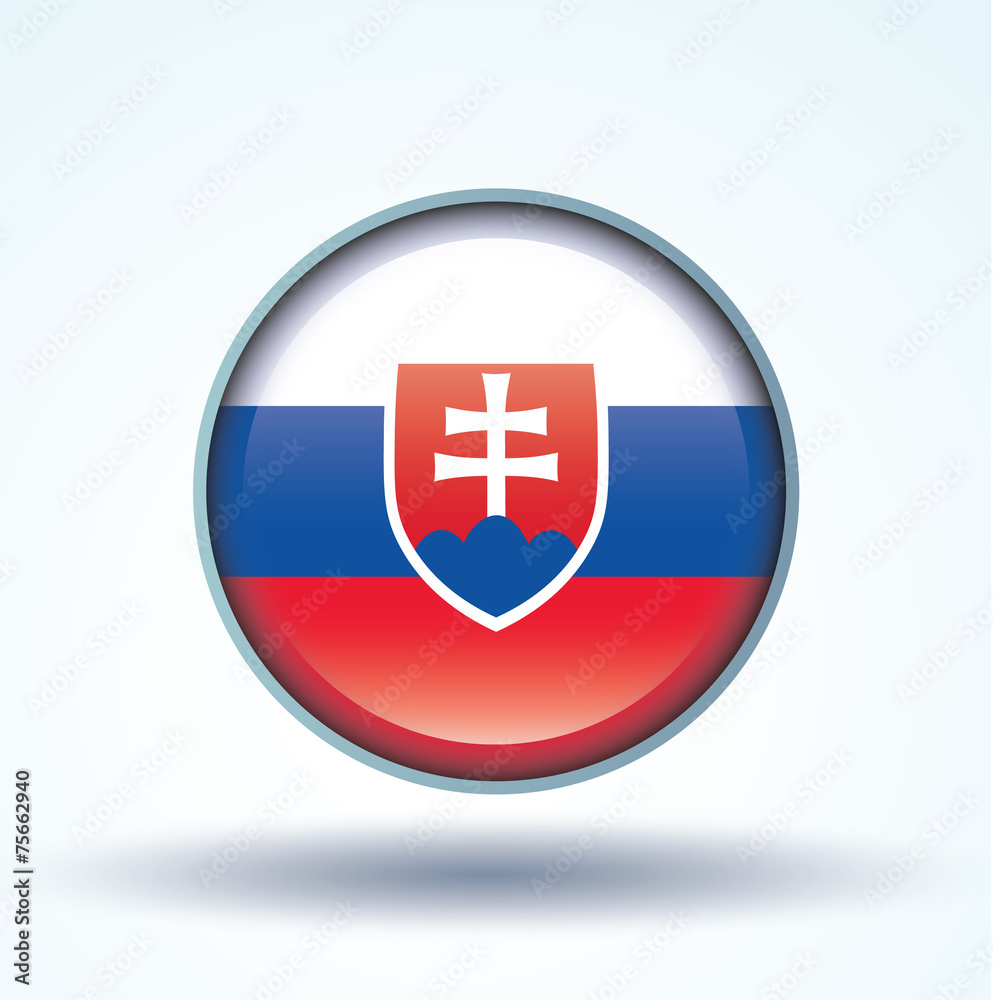 Obraz premium Flag of Slovakia, vector illustration