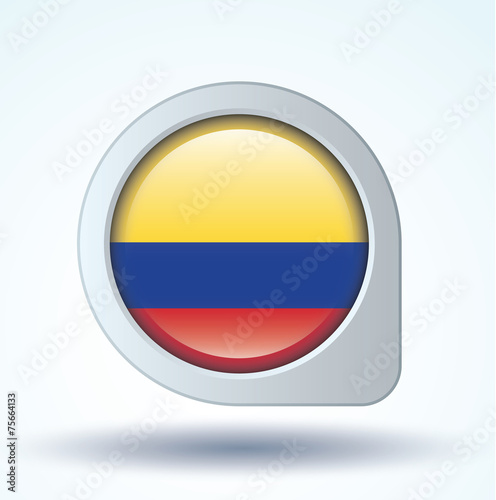 Flag set of Colombia, vector illustration