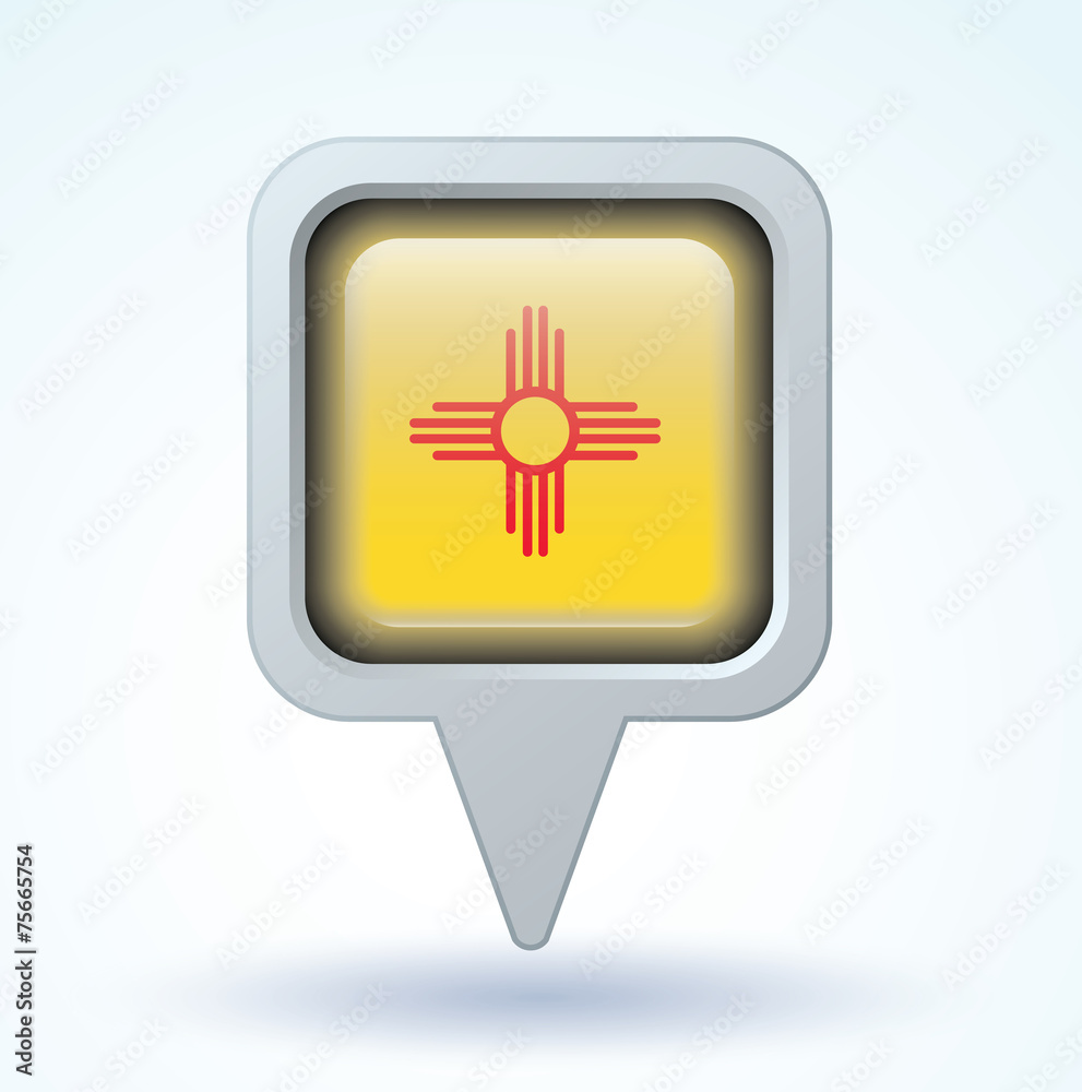 Flag set of new mexico state, vector illustration