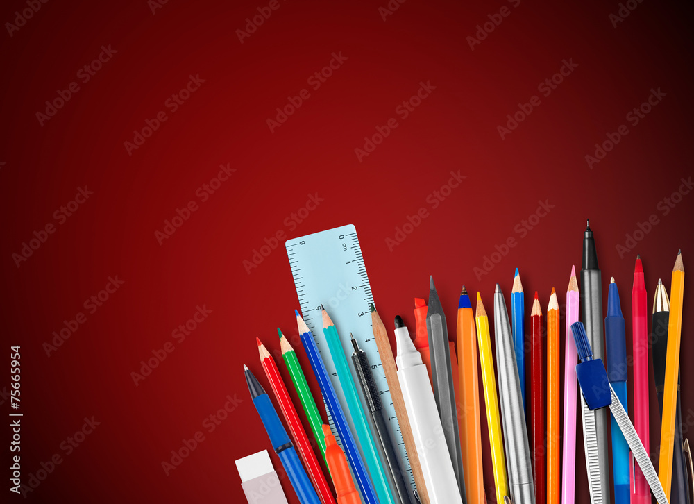 Fototapeta premium Pens and pencils