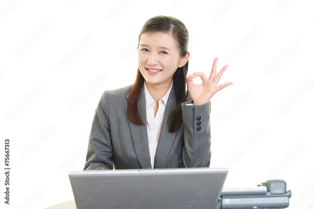 笑顔のOL 笑顔のOL