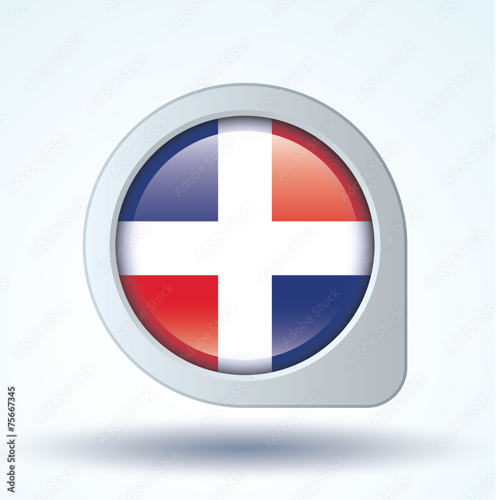 Flag set of dominican republic, vector illustration Flag set of dominican republic, vector illustration