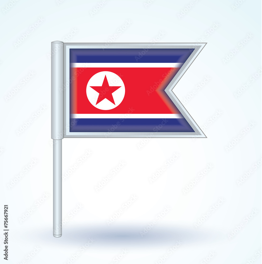 Flag set of north korea, vector illustration Flag set of north korea, vector illustration