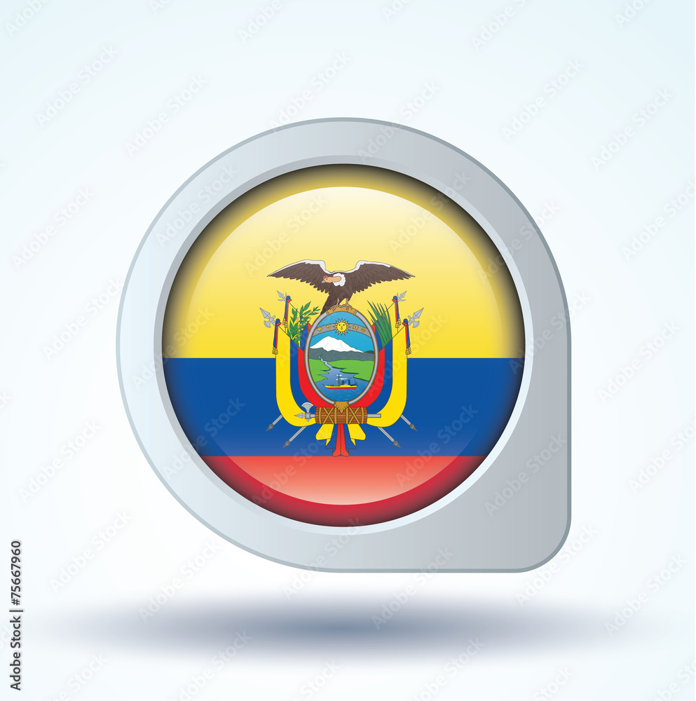 Flag set of Ecuador, vector illustration Flag set of Ecuador, vector illustration