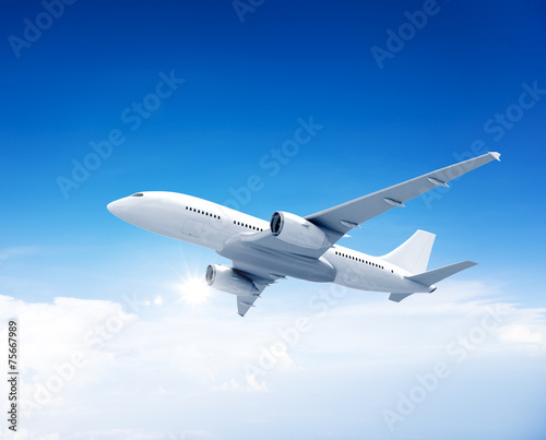 Airplane Aircraft Sky Transportation Travel Concept
