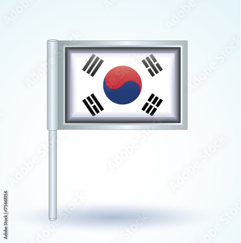 Flag set of South korea, vector illustration Free Download Flag set of South korea, vector illustration - GFXLoad