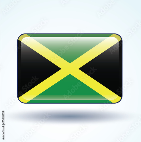 Flag set of Jamaica, vector illustration