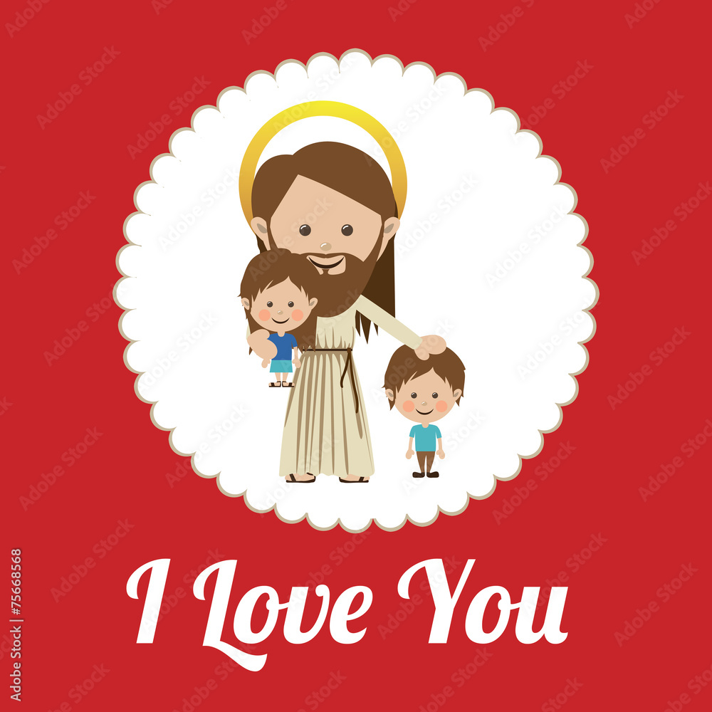 Love design over red background vector illustration Love design over red background vector illustration