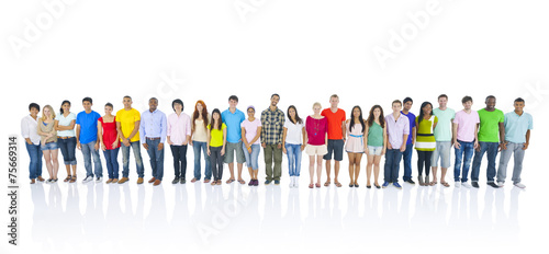 Large Group People Standing Diverse Unity Concept