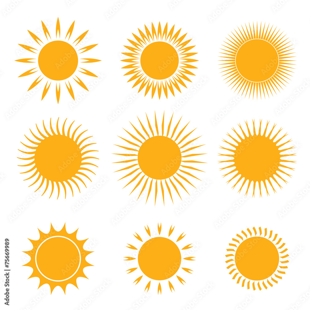 vector yellow symbol of sun vector yellow symbol of sun