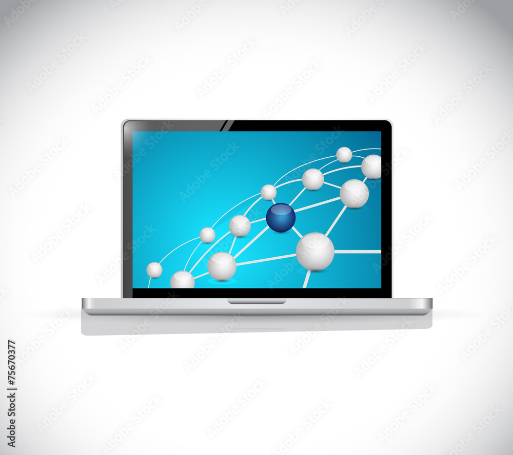 sphere link network connection on a computer. sphere link network connection on a computer.
