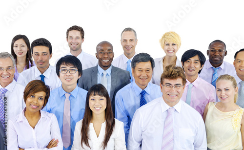 Large Group Business People Team Collaboration Concept