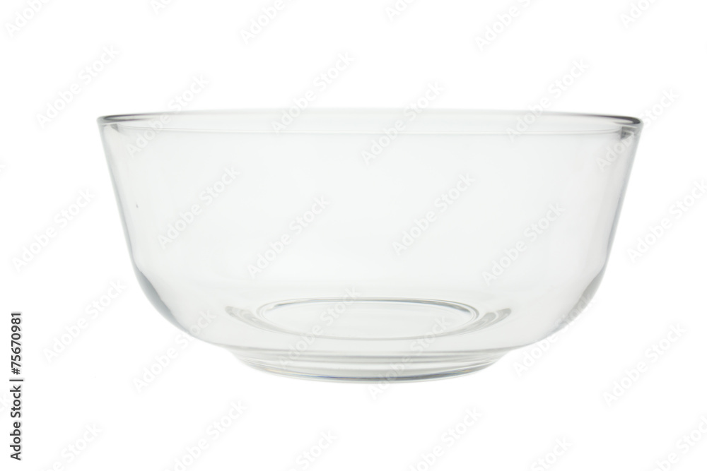 Glass bowl on a white background Glass bowl on a white background