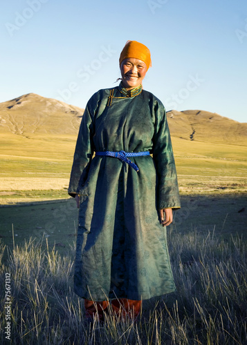 Beautiful Young Mongolian Lady Afternoon Concept