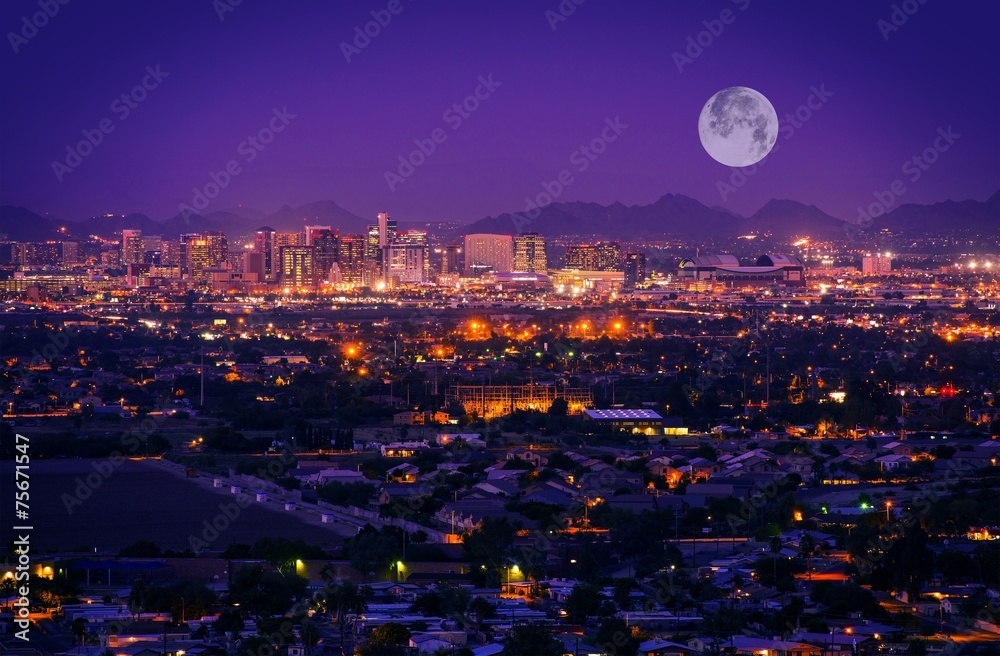 Phoenix Arizona Skyline - obrazy, fototapety, plakaty 
