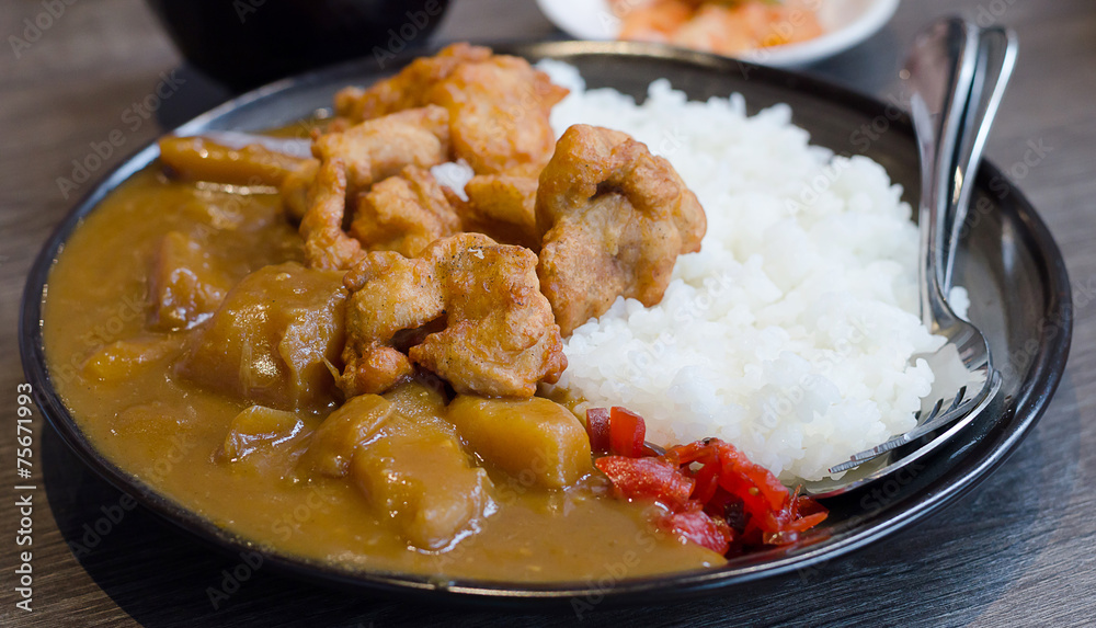 Fried pork curry ,Traditional Japanese food Fried pork curry ,Traditional Japanese food