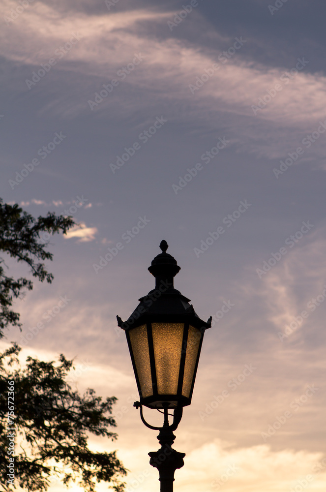 Street lamp on background of sky