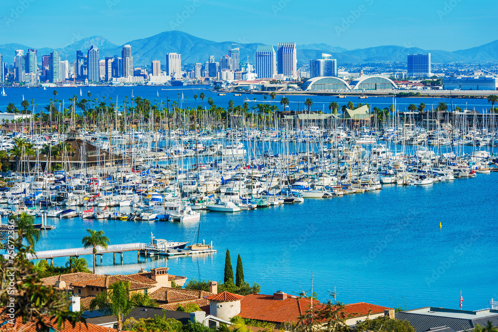 Panorama of San Diego - obrazy, fototapety, plakaty 