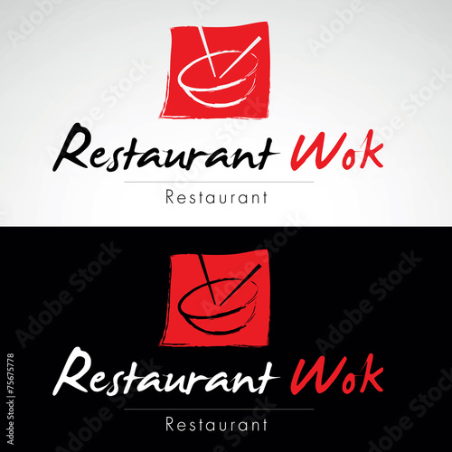 logo restaurant wok asiatique vietnamien thaïlandais