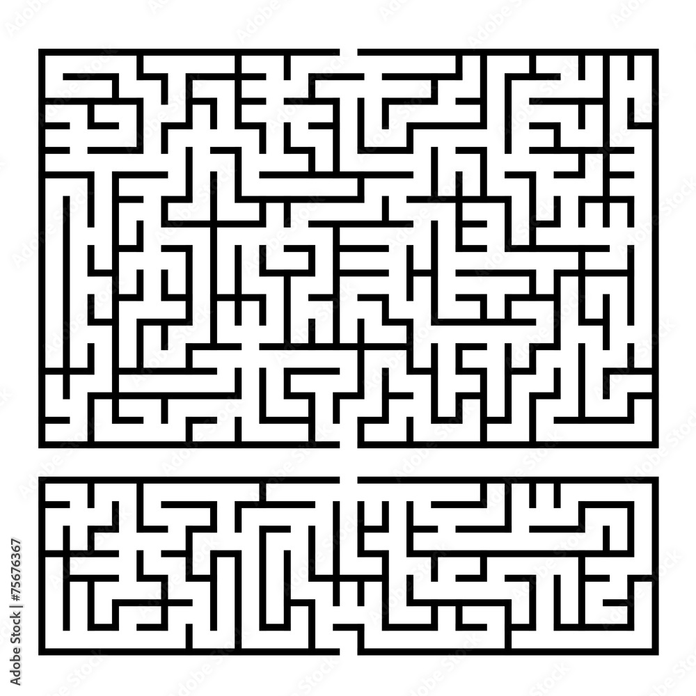 illustration of maze set