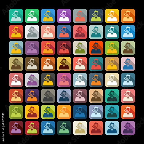 Flat design: player casino