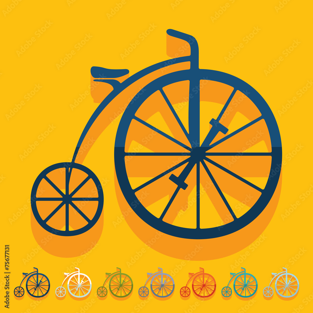 Flat design: bicycle